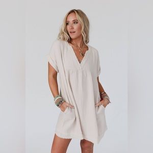 112. Natural Gauze Dress (NWOT)